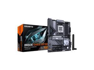 GIGABYTE B650E EAGLE WIFI6E AMD AM5 LGA 1718 E-ATX Motherboard, Supports AMD Ryzen 9000/8000/7000 Series Processors, DDR5, 8+2+2 Total Power Phase, 3x M.2, PCIe 5.0, USB 3.2 Gen 1 Type-C, Wi-Fi 6E, 2.