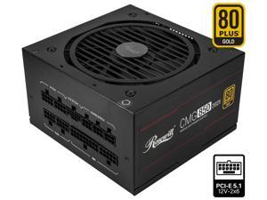 Rosewill CMG 850W, ATX 3.0 & 3.1 Compatible, 80+ Gold 850W Full Modular Power Supply, PCIe 5.0 600W 12V-2x6 Connector, 100% Japanese Electrolytic Capacitors, 120mm FDB Fans - CMG850G5