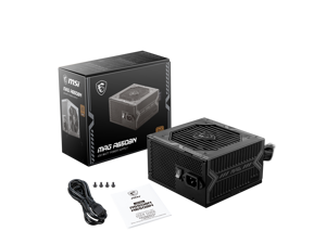 MSI MAG A650BN, Non-Modular Compact 650W Power Supply, 80+ Bronze, Low-Noise Fan, Active PFC Design, 5 Year Warranty