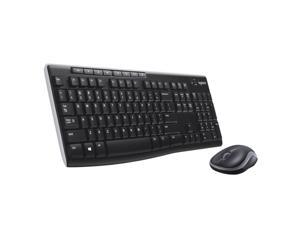 Logitech MK270 Wireless Keyboard And Mouse Combo For Windows, 2.4 GHz Wireless, Compact Mouse, 8 Multimedia And Shortcut Keys, For PC, Laptop - Black