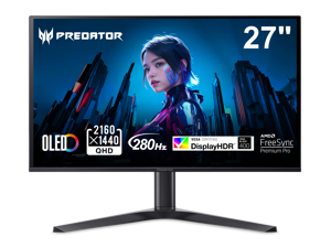 Acer Predator 27" WQHD 2K 1440P 280hz with AMD FreeSync Premium Pro, 0.03ms OLED Gaming Computer Monitor X27U Z1bmiiprx