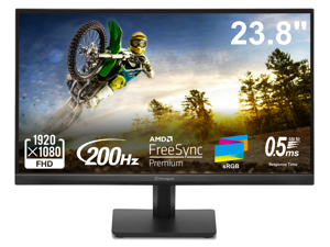 Acer AOpen 24" (23.8" viewable) Full HD 200Hz IPS with AMD FreeSync Premium 0.5ms LCD Gaming Computer Monitor for both work and gaming 24KG1Y X3bip