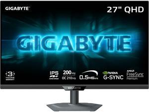 GIGABYTE - G27Q20 - 27" SuperSpeed IPS Gaming Monitor - QHD 2560 x 1440 - 200 Hz/OC 210 Hz - 0.5ms GTG - AMD FreeSync Premium, G-SYNC Compatible - HDMI, DP - Height and Tilt Adjustable - Black