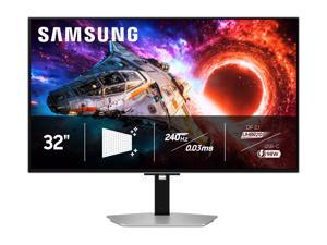 SAMSUNG Odyssey 32 inch UHD 4K 240Hz AMD  FreeSync Premium Pro (Adaptive Sync) HDR400 USB-C OLED Gaming Computer Monitor with Height Adjustable, Pivot, Swivel, Tilt Stand LS32HG802SNXZA