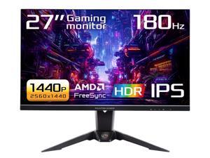 ASRock Phantom Gaming 27" QHD 2K 1440P 180Hz IPS with AMD FreeSync HDR400 Gaming Computer Monitor with Height Adjustable, Swivel & Tilt stand PG27QFT2A