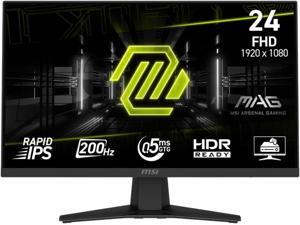 MSI 24" (23.8" viewable) Full HD 200Hz IPS  with AMD FreeSync Premium 0.5ms HDR Ready Low Blue Light Ai Vision Gaming Computer Monitor MAG244F