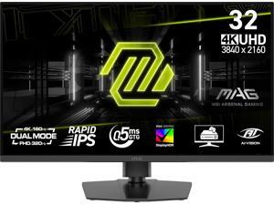 MSI 32" DUAL MODE UHD 4K 160Hz Full HD 320Hz IPS AMD FreeSync 0.5ms HDR400 Ai Vision RGB lighting Gaming Computer Monitor with Height Adjustable, Swivel, Pivot & Tilt Stand MAG322URDF E16