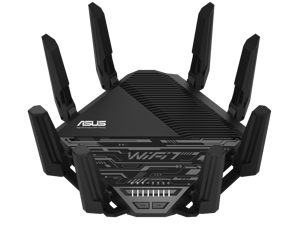 ASUS RT-BE96U BE19000 802.11BE Tri-Band Performance WiFi 7 Extendable Router with 6GHz support, Dual 10G Port, 320Mhz, lifetime internet security , *MLO, AiMesh Support