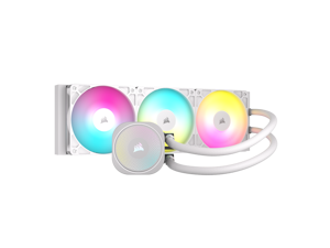 CORSAIR NAUTILUS 360 RS ARGB Liquid CPU Cooler – White – RS120 ARGB Fans – Fits Intel®  LGA 1851, AMD® AM5/AM4 – Simple Daisy-Chain Connections - Direct Motherboard  Connection