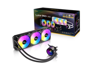 Antec Luna 360 ARGB AIO Liquid CPU Cooler, 3x120mm PWM ARGB Fans, Infinity Mirror Pump Head Design, High-Performance Cooling, Intel LGA 1700/1851 & AMD AM4/AM5