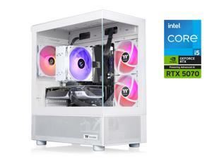Thermaltake LCGS NE i1470-V170S Gaming Desktop (Intel Core i5-14400F, NVIDIA GeForce RTX 5070, 16GB DDR5 6000MT/s Memory, 1TB NVMe M.2, 850W PSU, Wifi, Windows 11) N17S-B76N-570-LCS