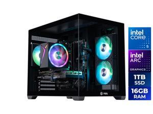 ABS Flux II Aqua Prebuilt Gaming PC - Windows 11 - Intel Core 5 120 - Arc A750 8GB - 16GB DDR4 - 1TB NVMe SSD