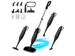 Rosewill 11-in-1 Steam Mop, 260°F Handheld Steam Cleaner, 1200W Detachable Steam Mops for Floor Cleaning,  Removable Tank, Multi-Purpose Steamer for Hardwood, Tile, Grout, Furniture - Black
