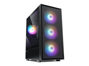 Zalman S6 ATX Mid-Tower Desktop Computer RGB Gaming PC Case, 4 Fans | High Airflow with 3x 140mm + 1x 120mm Fixed RGB LED Fans, USB Type-C 3.2, 360mm AIO Radiator & 345mm GPU Support