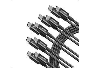 Anker USB C to USB C Cable, Type-C 60W Fast Charging Cable (6FT, 5Pack) for iPhone 16 Series, iPad mini 6 and More (Black)