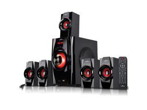 Befree Sound BFS-410 5.1 Channel Surround Sound Bluetooth Speaker System, Red