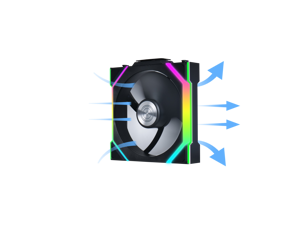 Lian Li UNI Fan SL Wireless 120mm ARGB Fan - Single Pack - 2.4 GHz Wireless Signal for RGB & Fan Control - Daisy-Chain Design - Controller NOT Included & Required - Black (12SL1W1B)