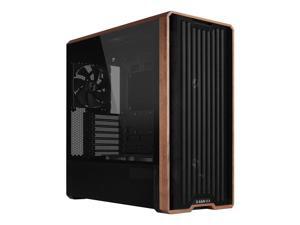 Lian Li LANCOOL 217 Genuine Walnut Wood Computer Case,  Mid-Tower ATX PC Case with 5 Pre-Installed PWM Fans 2x170mm, 2x120mm & 1x140mm, Flexible PSU & Cable Installation - Black (LAN217X)