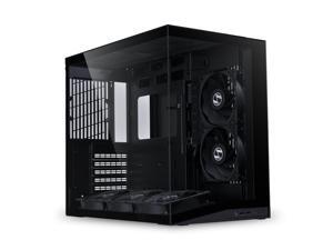 LIAN LI O11D MINI V2 Flow | Compact ATX Mid-Tower Airflow Computer Case | Panoramic View | High-Performance Airflow | Includes 5 x 120mm Reverse Blade Fans | Cable Management | Black  (O11DMIV2FX)