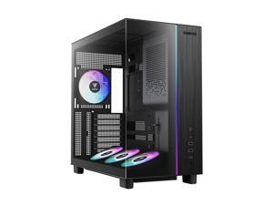 Gamdias ATLAS M4 pc case ATX 4x120mm PWM ARGB fans, Adjustable Angle Fan Mount,  Chimney Airflow, Anti-Sag GPU Bracket, Front-Mounted PSU Design