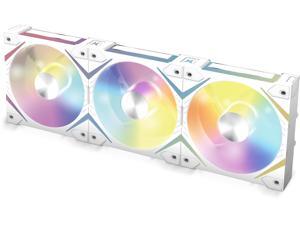 Super Flower Hyperlink HL120 ARGB White 12cm 3pcs Pack, Interlock Case Fan with Hub - SF-HL121-WH