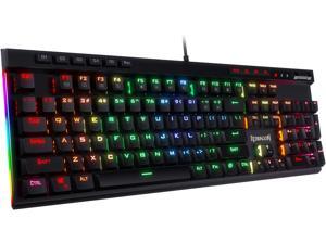 Redragon K580 VATA RGB LED Backlit Mechanical Gaming Keyboard with Macro Keys & Dedicated Media Controls, Onboard Macro Recording (Brown Switches)