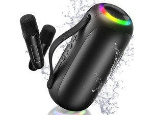JYX Wireless Karaoke System with Microphone, Outdoor Speaker, Party Sing Machine with Lights, Portable PA System