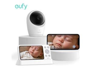 eufy Security Baby Monitor E21 with 4K UHD Camera, 5'' 720p Display, 8X Zoom, Hybrid Wi-Fi and No Wi-Fi Connection, 24/7 Recording in app, Pan-Tilt, Portable Camera with Built-in Battery, ANR
