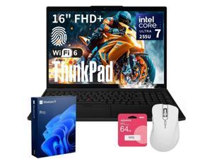 Lenovo ThinkPad L16 Premium Business Laptop, 16" FHD+, Intel Core Ultra 7 255U, 32GB DDR5, 1TB SSD, Fingerprint, Backlit, Wi-Fi 6E, Long Battery Life, Windows 11 Pro, AI-Ready PC, w/Bundle Set
