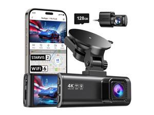 REDTIGER F7NP 4K Dash Cam Front and Rear, STARVIS 2 Sensor WDR Night Vision, 170°Wide Angle, GPS & 5.8GHz Wi-Fi, 3.18" IPS Display, Parking Mode, Free 128GB Card