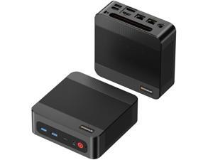 BOSGAME P3 Plus Mini PC, AMD Ryzen 7 7840HS 16GB DDR5 1TB PCIe 4.0 SSD, Radeon 780M Graphics, Triple 4K Display, Dual LAN, Wi-Fi 6E, Bluetooth 5.2 High-Performance Desktop Computer for Office or Home