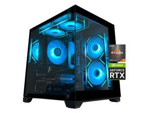 YAWYORE Gaming PC Desktop,AMD Ryzen 7 5700X,RTX5060 8G,32GB DDR4 3200 RAM and 1TB M.2 NVMe PCle,Wi-Fi+BT,Game Design Office console,Sea View Room,Prebuilt Gaming PC