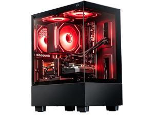 LXZ Gaming PC Prebuilt Gaming Desktop R7 4700LE, Radeon RX 580,16GB DDR4 RAM, 512GB NVMe SSD,Prebuilt Gaming PC Tower, Supports WIFI 6, Bluetooth 5.2