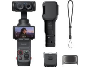 Insta360 Luna Ultra - 8K Vlogging Camera with Dual Leica Lenses, 12× Zoom, 1" Sensor, Detachable 2" Touchscreen, Triple AI Chip, Pocket Gimbal Camera for Vlog Photography-Cosmic Black