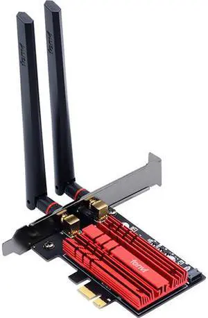fenvi FV-AX3000 WiFi 6 PCI-E 3000Mbps Bluetooth 5.1 Wifi Adapter Intel AX200 Wi-fi6 Card Wireless PCI Express 802.11ax/ac 2.4Ghz/5Ghz Dual Band MU-MIMO OFDMA With Heat Sink, for Windows 10/Win 11
