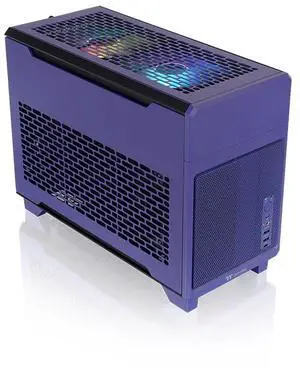 Thermaltake TR100 SFF Chassis; mITX Support; 18.9 Liters; PCIe 4.0 Riser Cable Included; 360mm GPU Clearance; 280mm Radiator Support; Removable PCIe Bracket; Future Dusk; CA-11A-00SNNN-00