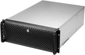 Rosewill 4U Server Chassis Rackmount Case | 8 x 3.5" HDD Bays + 3 x 5.25" Devices | E-ATX Compatible | 5 x Front 120mm Fans | 2 x Rear 80mm Fans | 2 x USB 3.0 | Front Panel Lock | Silver/Black