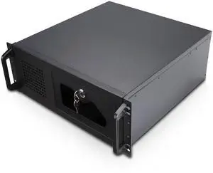 Rosewill 4U Server Chassis Rackmount Case | 7 x 3.5" Bays + 2 x 5.25" Devices | ATX, CEB Compatible | 1 x 120mm PWM Fan + 2 x 80mm PWM Fans | 2 x USB 3.0 | Front Panel Lock and Key | Silver/Black