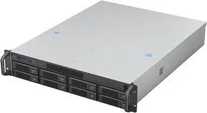 Rosewill 2U Rackmount Server Chassis | Supports up to 8 x 3.5" 12Gbps Hot Swap SATA/SAS | E-ATX Compatible | 2U/CRPS PSU | 3 x 8038 PWM Fan | USB 3.2 Type-C | RSV-H208
