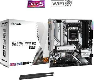 ASRock B650M Pro RS WiFi AM5 AMD B650 Micro ATX Motherboard