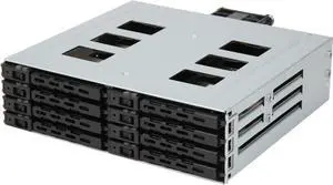 Athena Power BP-15287SAC an 1 x 5.25" External Drive Bay to 8 x 2.5" SSD / HDD Hot-Swap SAS / SATA Backplane Module - Transfer Rate Up to 6 Gbps SAS (I, II) / SATA (I, II, III) - OEM