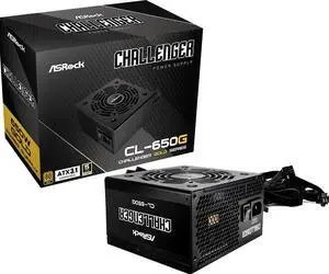 ASRock Challenger CL-650G 650W 80 PLUS GOLD Certified Non-Modular Power Supply, ATX3.1 Ready, 5 Years Warranty