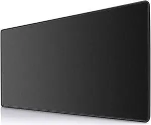 Bailink Extended Gaming Mouse Pad with Stitched Edges, Large Mousepad with Premium-Textured Cloth, Non-Slip Rubber Base, Waterproof Keyboard Pad, Desk Mat for Gamer, Office Home, 31.5 x 11.8 in, Black