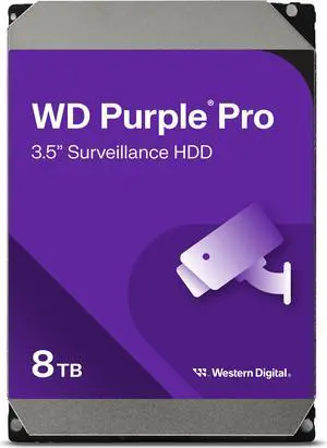 WD Purple Pro 8TB 7200 RPM 256MB Cache SATA 6.0Gb/s 3.5" Hard Drives Bare Drive - WD8002PURP