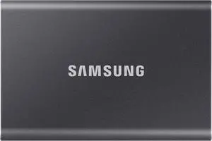 SAMSUNG T7 Portable SSD 1TB  - Up to 1050 MB/s - USB 3.2 Gen 2 External Solid State Drive, Gray (MU-PC1T0T/AM)