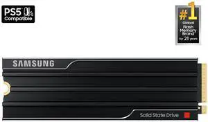 SAMSUNG SSD 9100 PRO with Heatsink 2TB, PCIe 5.0x4 M.2 2280, Seq. Read Speeds Up to 14,800/13,400 MB/s, Best for AI Computing, Gaming, and Heavy Duty Workstations (MZ- VAP2T0CW)