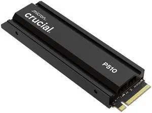 Crucial P510 1TB Gen5 NVMe SSD with Heatsink, Up to 11,000 MB/s, PCIe 5.0 M.2 2280 SSD, Internal Solid State Drive, Compatible with PS5 CT1000P510SSD5