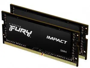 Kingston FURY Impact 32GB (2 x 16GB) 260-pin SO-DIMM DDR4 3200 MHz CL20 Black Memory (KF432S20IBK2/32)