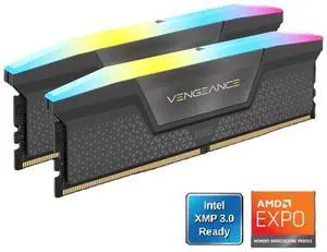 CORSAIR Vengeance RGB 16GB (2 x 8GB) 288-Pin PC RAM DDR5 6000 (PC5 48000) Desktop Memory Model CMH16GX5M2N6000Z36