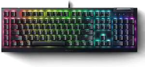 Razer BlackWidow V4 X Full Size RGB Gaming Keyboard, Mechanical Switches, Chroma RGB Lighting, Programmable Macros, PC